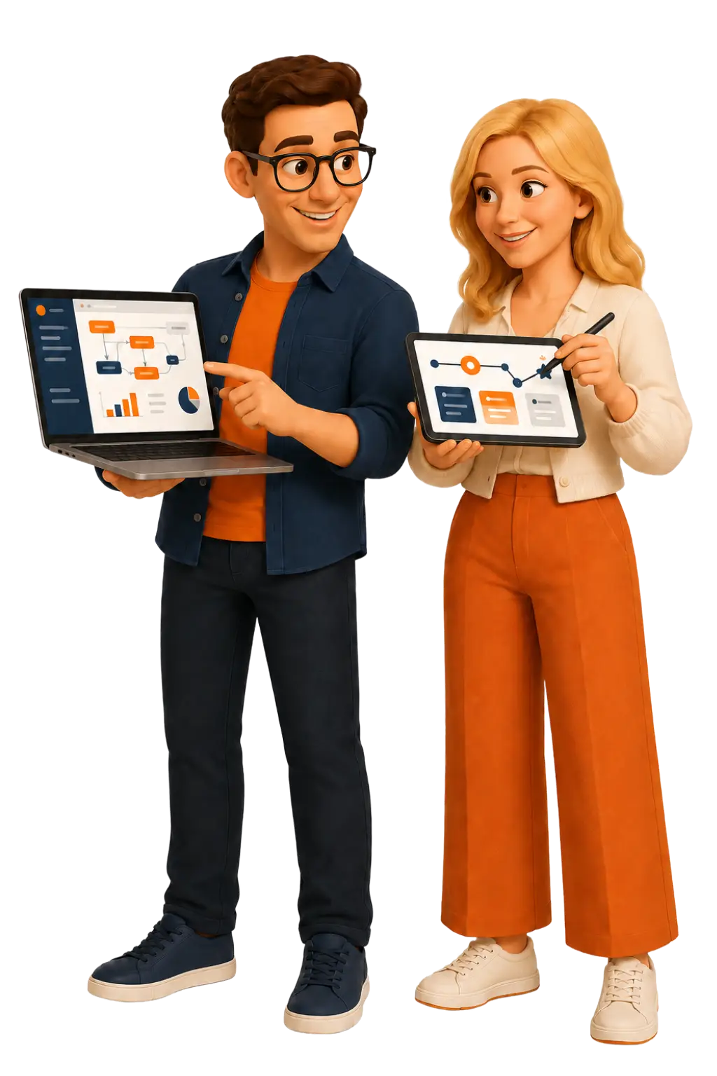 Programista i graficzka Wyklikamy wspólnie planują rozwiązanie dla sklepu internetowego